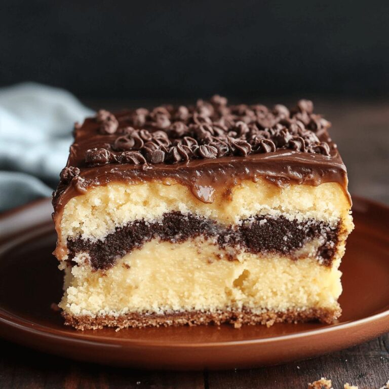 Easy Boston Cream Poke Cake