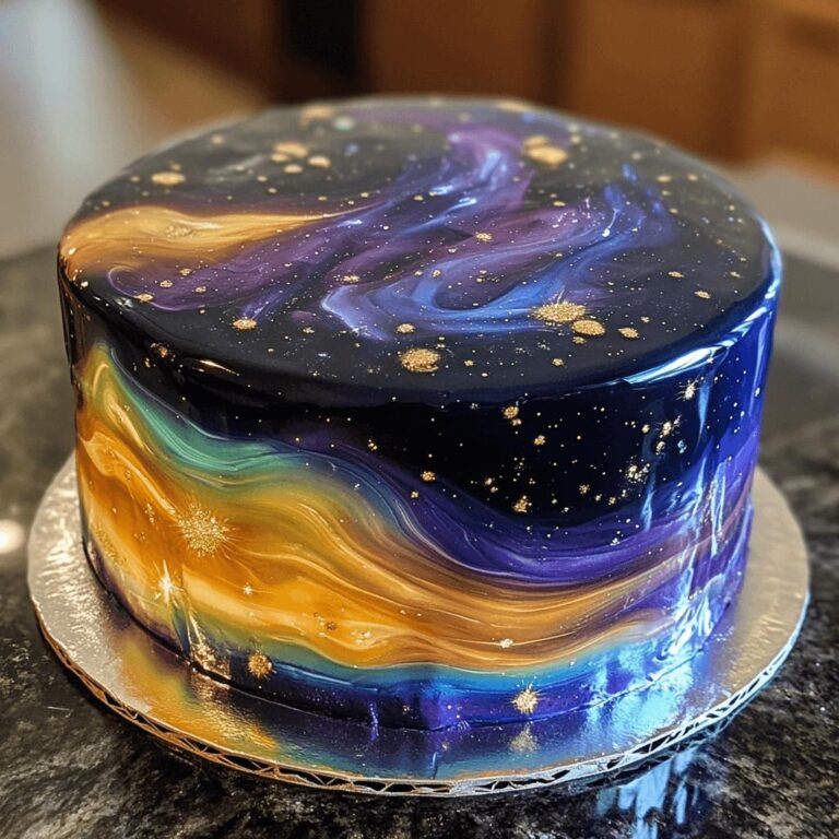 Galaxy Mirror Cake