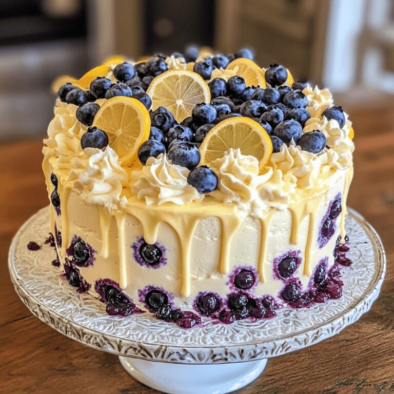 Lemon Blueberry Layer Cake