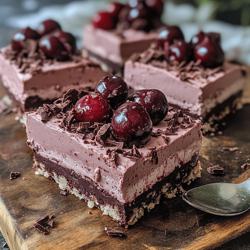No-Bake Choc-Cherry Slice