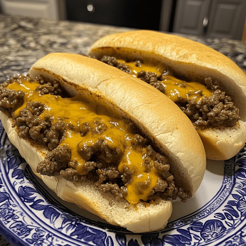 Philly Cheesesteaks with Ground Beef