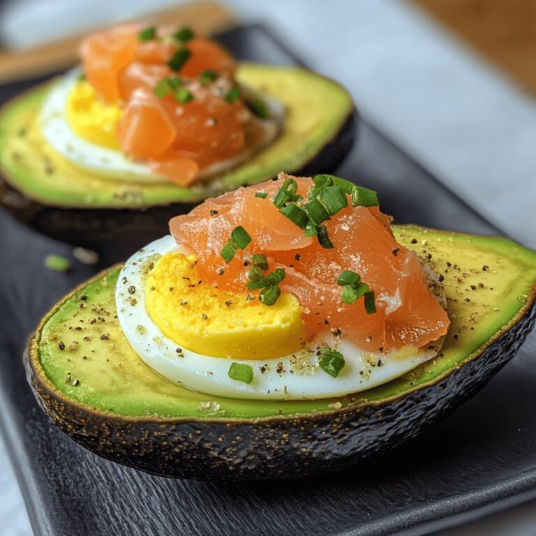 Smoked Salmon Egg Stuffed Avocados