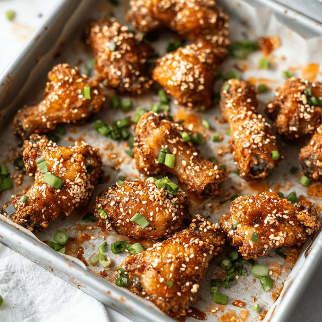 Sriracha Oven-Fried Chicken Wings