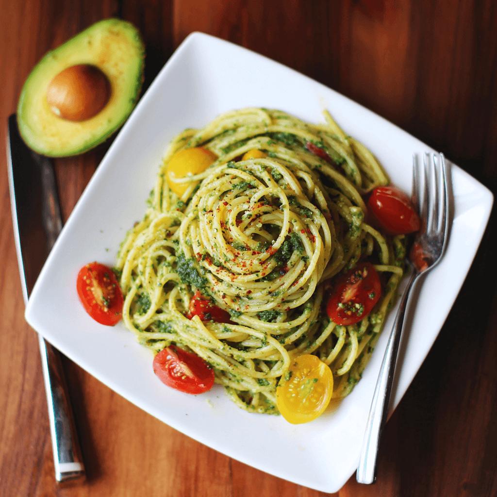 Avocado Pesto Spaghetti