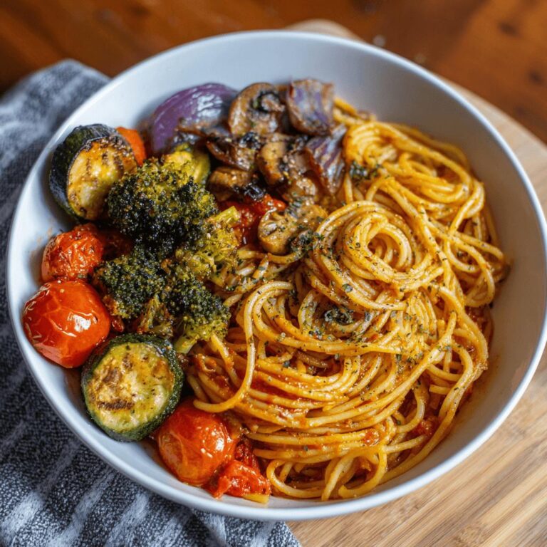 Meal Prep Spaghetti with Roasted Vegetables
