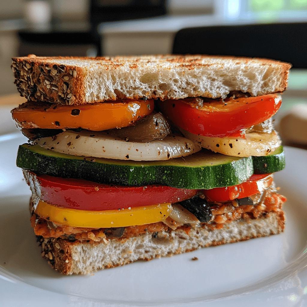 No Bread Veggie Sandwich