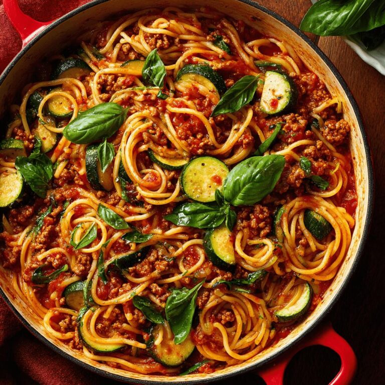 One-Pot Spaghetti with Ground Turkey and Zucchini