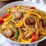 Slow Cooker Spaghetti with Sausage and Peppers