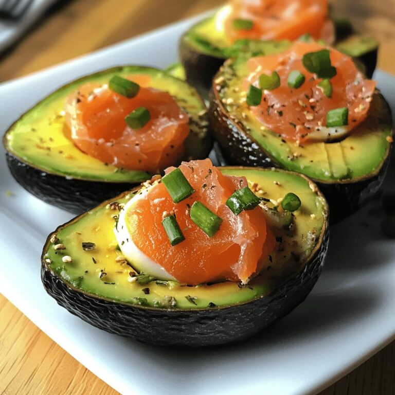 Smoked Salmon Egg Stuffed Avocados