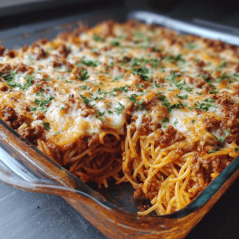 Spaghetti Casserole with Ground Beef
