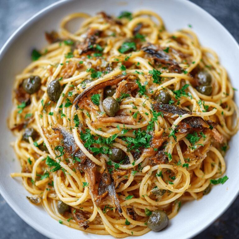 Spaghetti with Anchovies and Capers