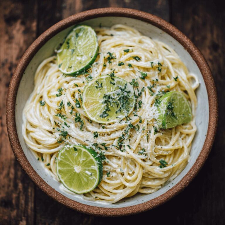 Spaghetti with Coconut Milk and Lime