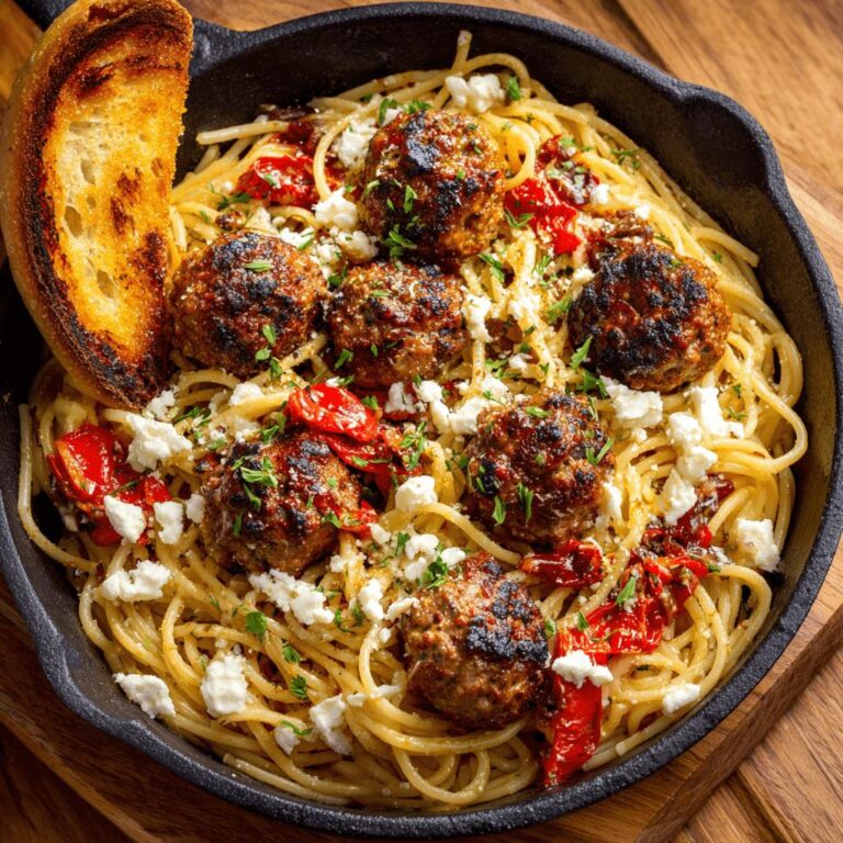 Spaghetti with Greek Meatballs