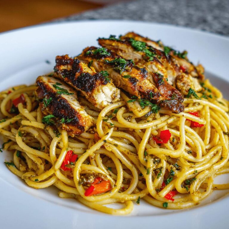 Spaghetti with Jamaican Jerk Chicken