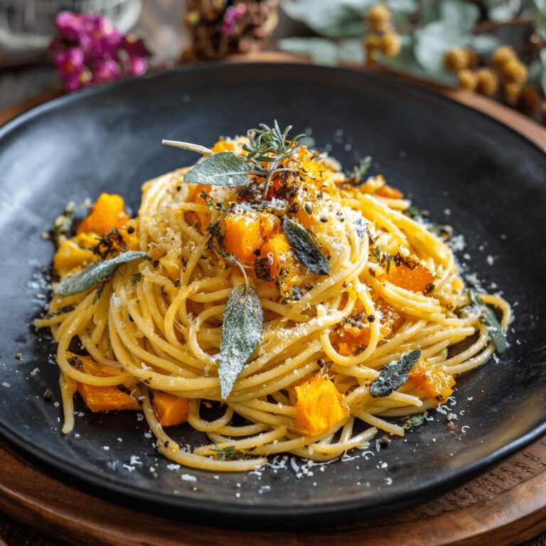 Spaghetti with Pumpkin and Sage