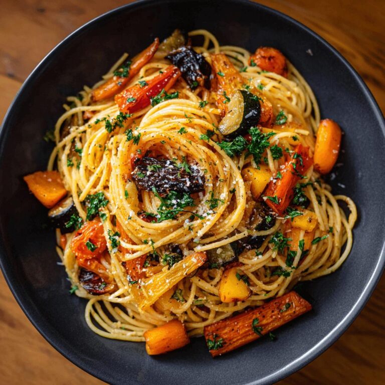Spaghetti with Roasted Vegetables