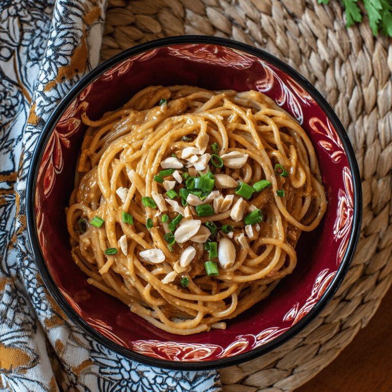 Spaghetti with Spicy Peanut Sauce