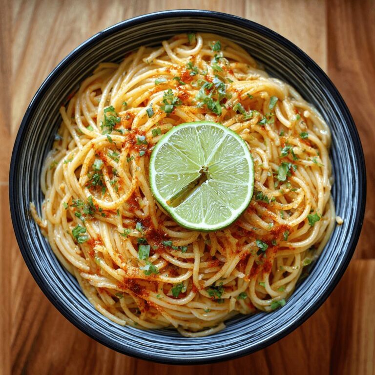 Spaghetti with Sriracha and Lime