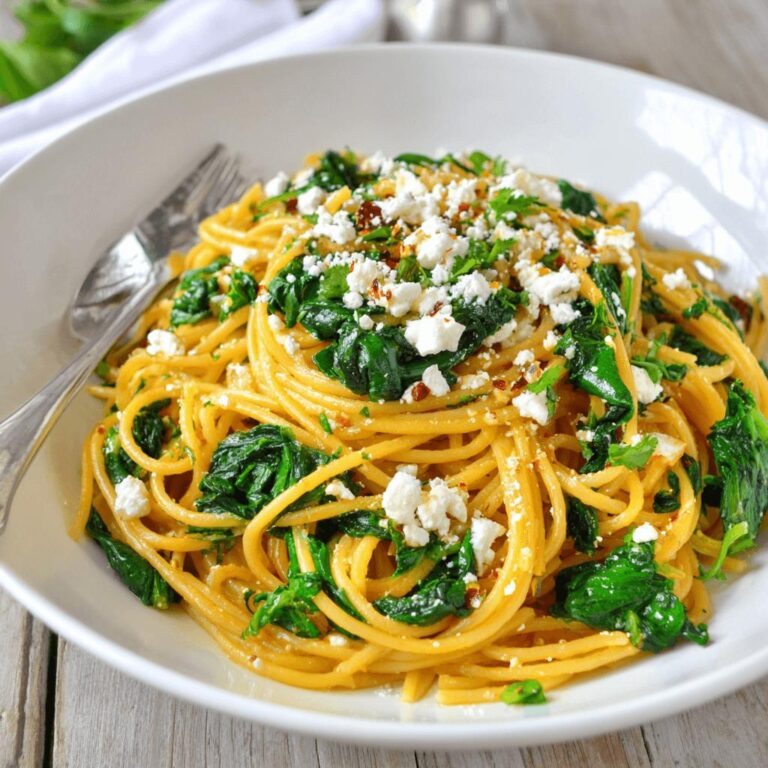 Spinach and Feta Spaghetti