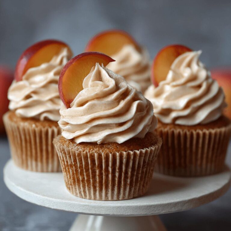 Brown Sugar Peach Cupcakes
