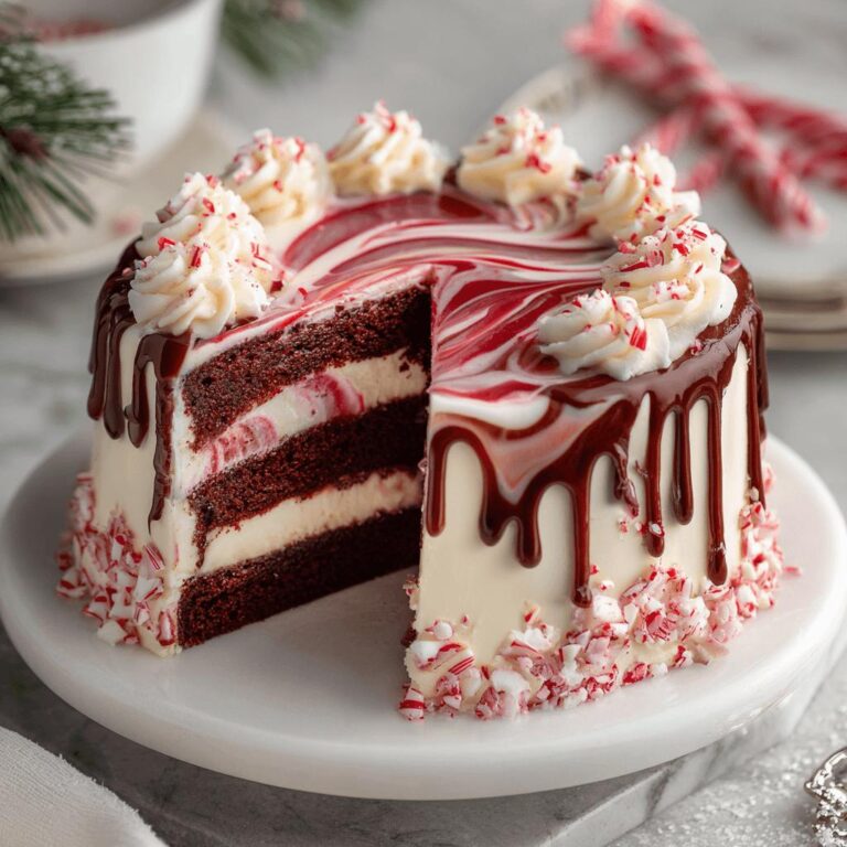 Candy Cane Swirl Cake