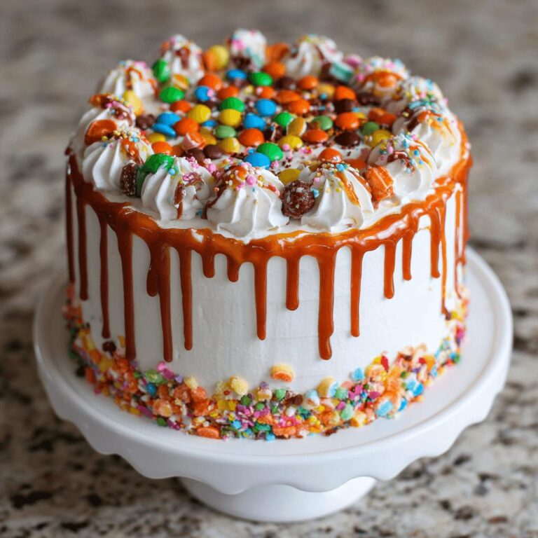Candy Drizzle Overload Cake