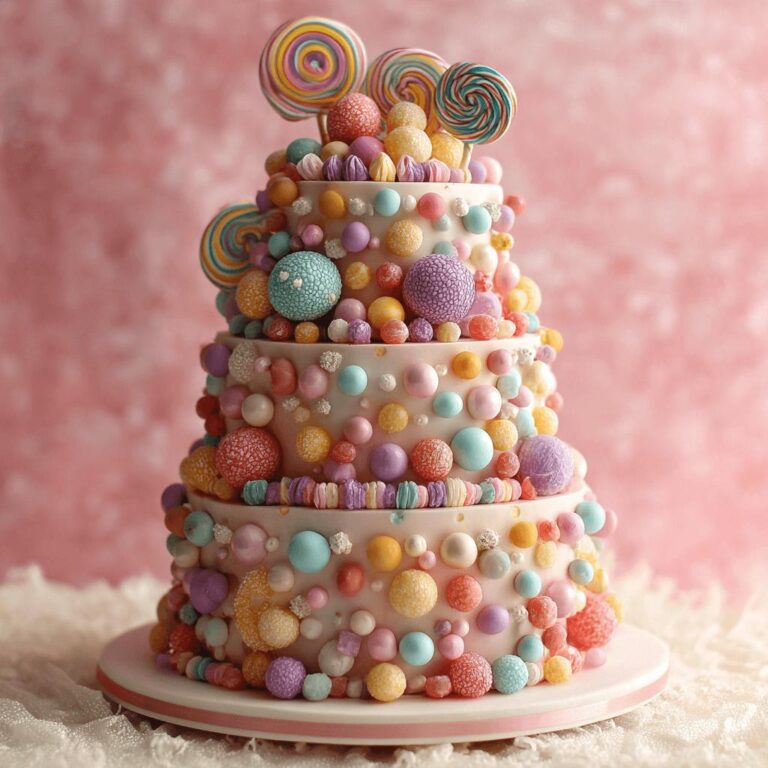 Candy Necklace Tiered Cake