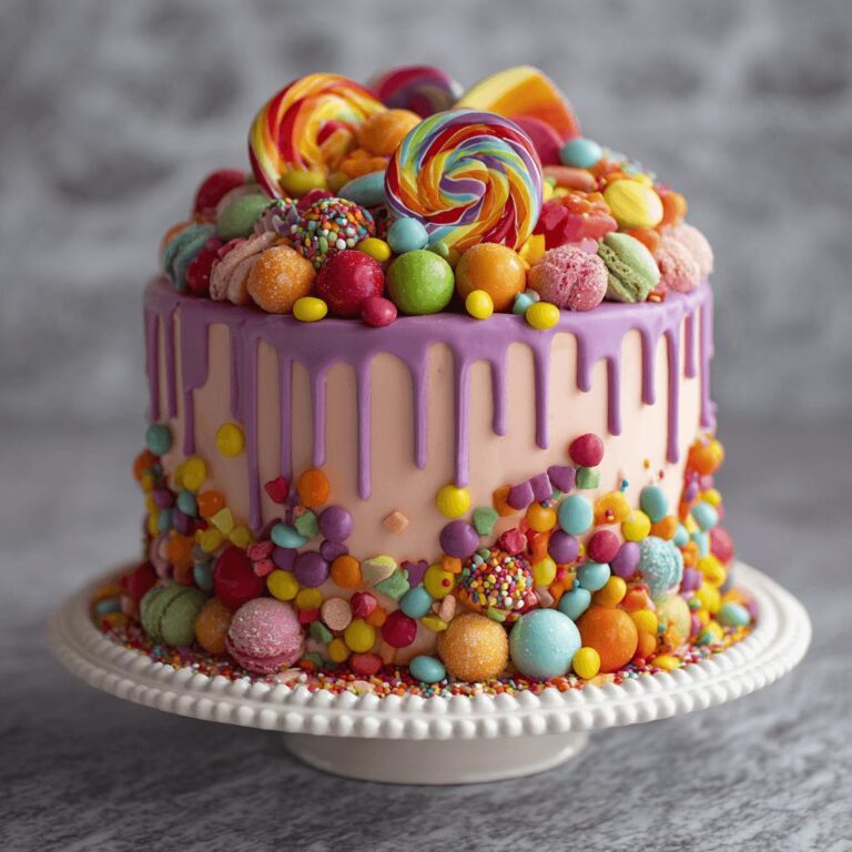 Candyland Skittles Cascade Cake