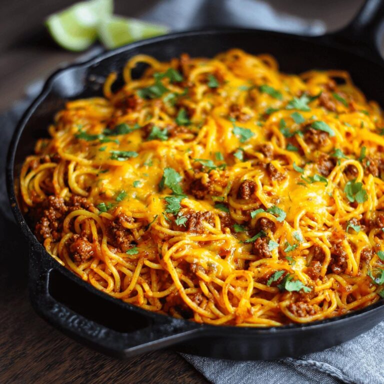 Cheesy Taco Spaghetti