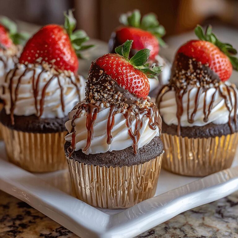 Chocolate Covered Strawberry Cupcakes