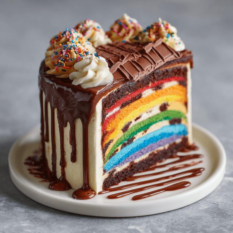 Chocolate Rainbow Ripple Cake