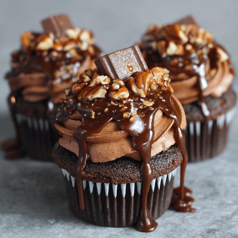 Chocolate Turtle Cupcakes