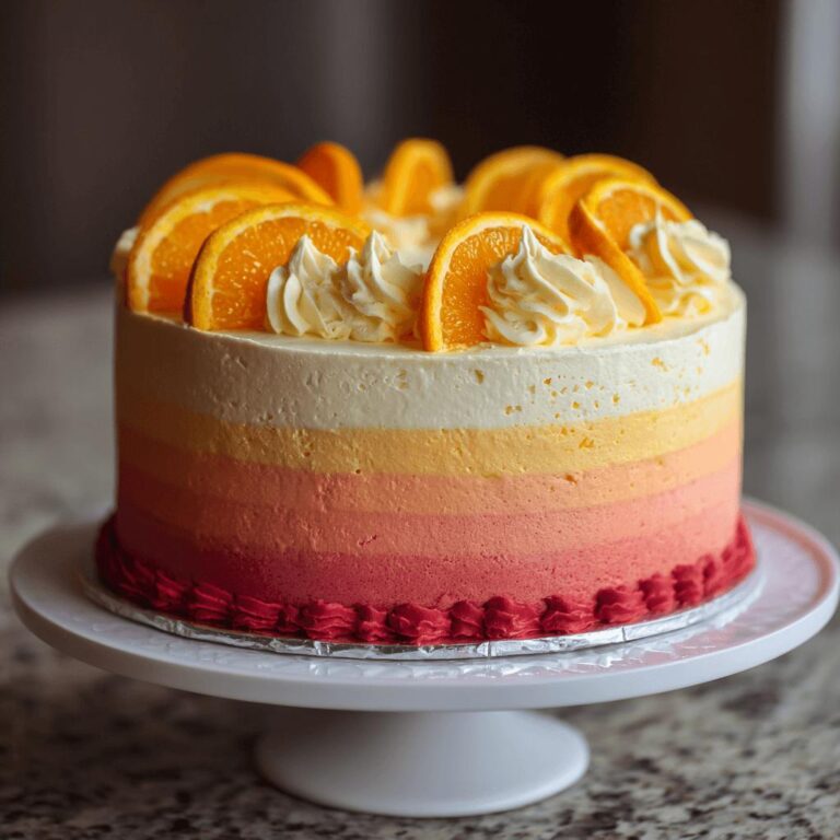 Citrus Sunset Ombre Cake