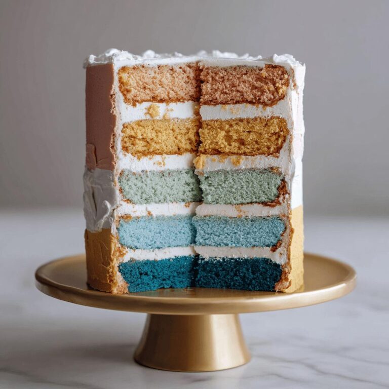 Colorblocked Birthday Cake