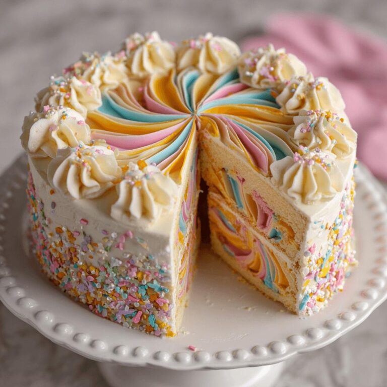 Confetti Pinwheel Cake