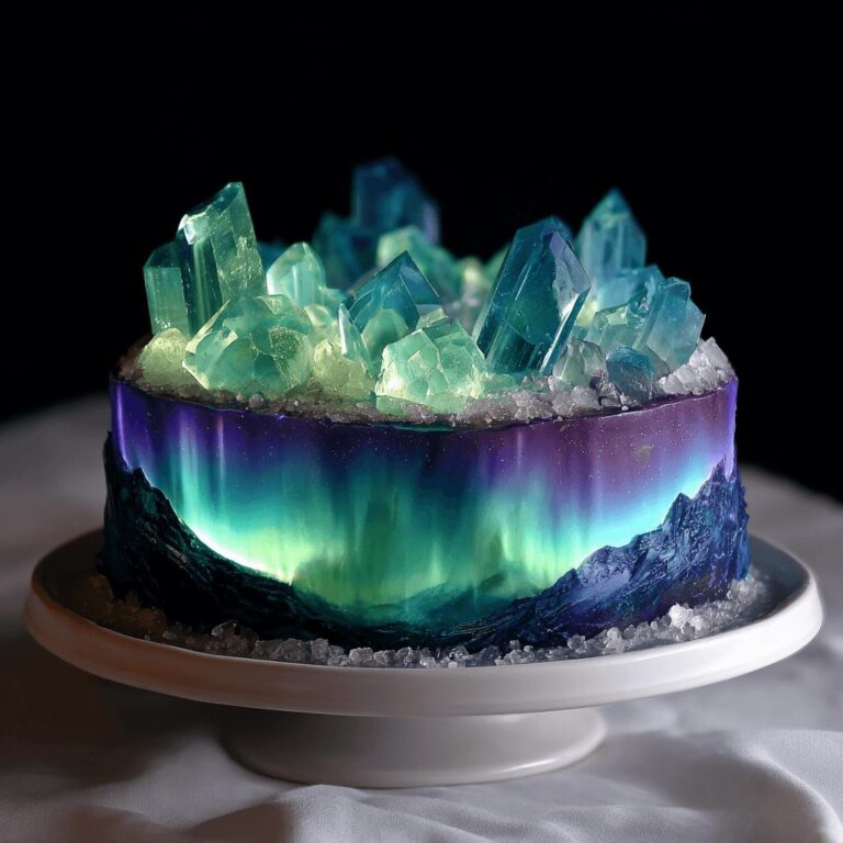 Frozen Aurora Borealis Cake