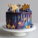 Galaxy Drip & Stars Cake