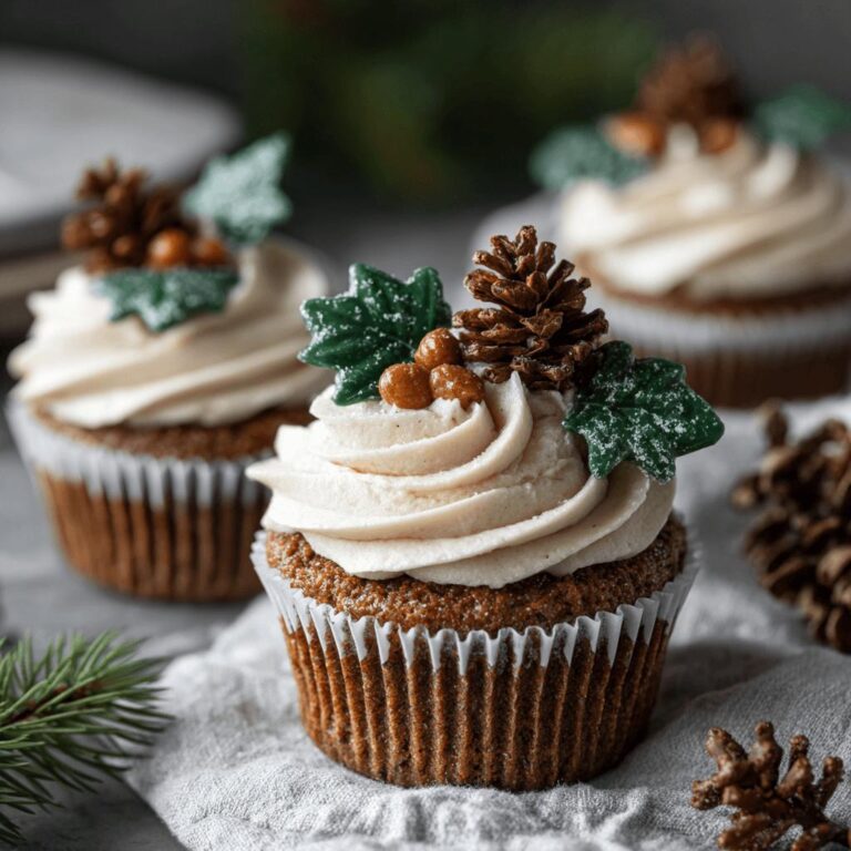 Gingerbread Cupcakes with Maple Frosting