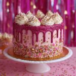 Glitter Dip Hot Pink Cake