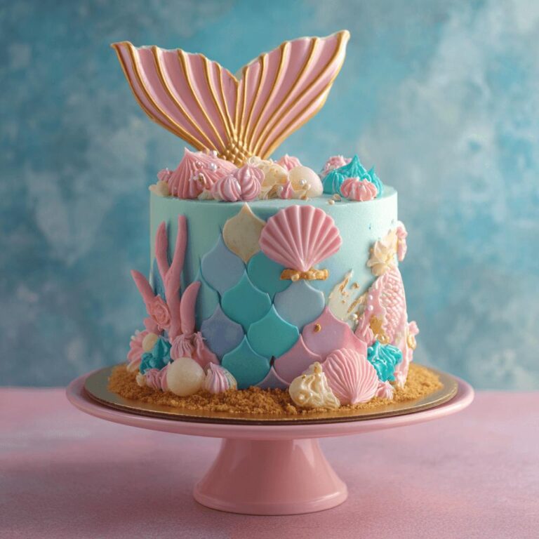 Mermaid Tail Fondant Cake