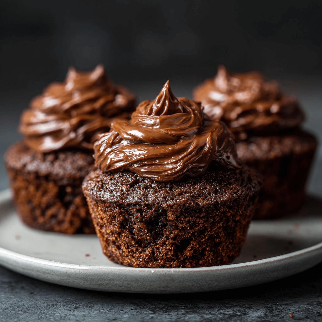 Nutella-Stuffed Chocolate Cupcakes