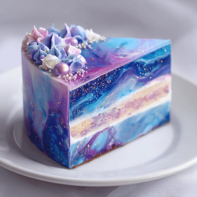 Pastel Galaxy Mirror Cake