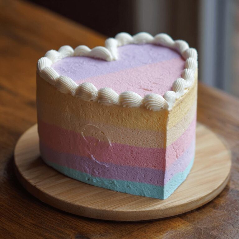 Pastel Ombre Heart Cake