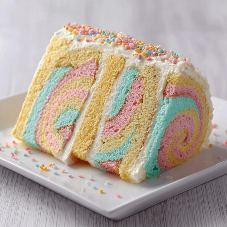 Pastel Pinwheel Cake