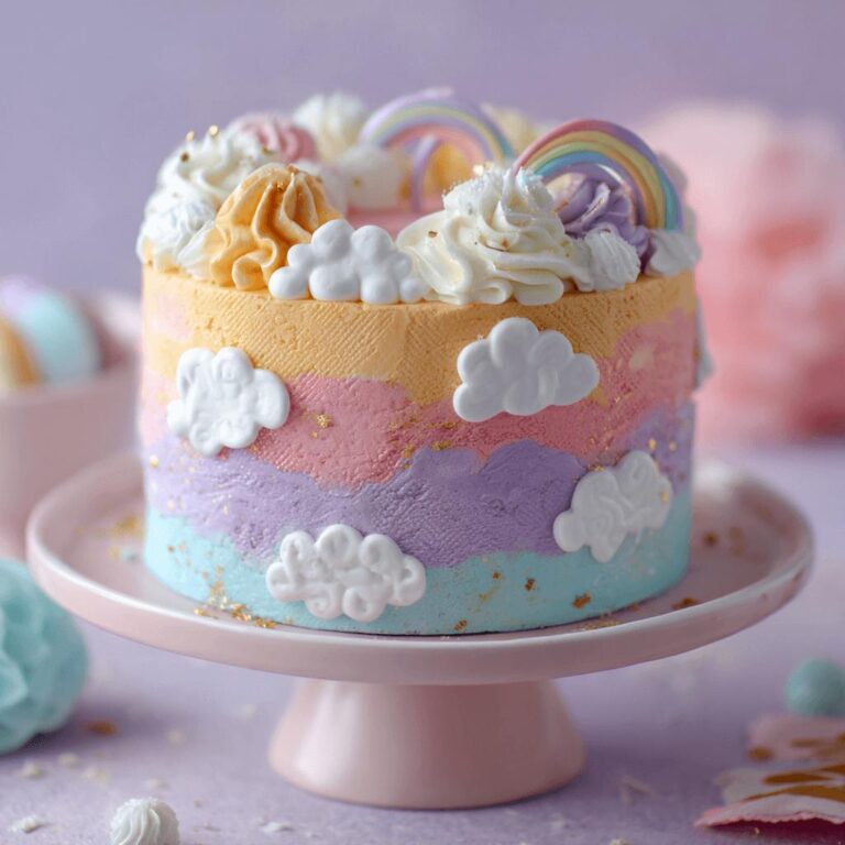 Pastel Rainbow Cloud Cake