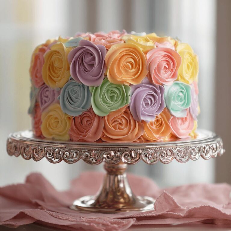 Ribbon Rosette Cake