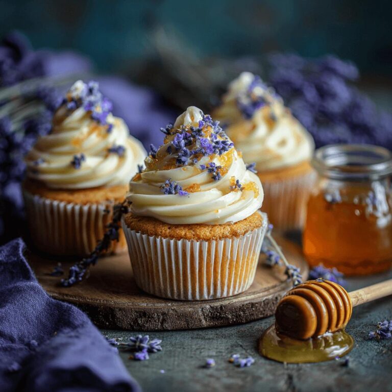 Salted Honey Lavender Cupcakes