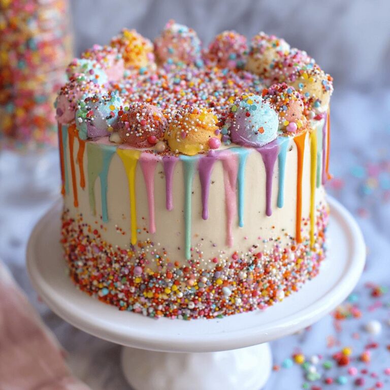 Sprinkles Rainbow Drip Cake