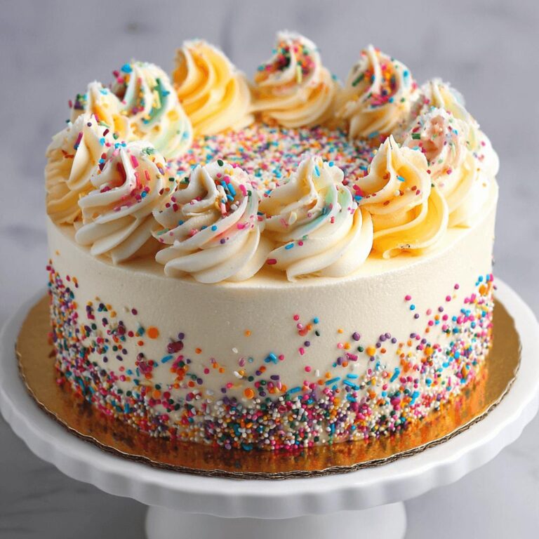 Sprinkles & Swirls Birthday Cake