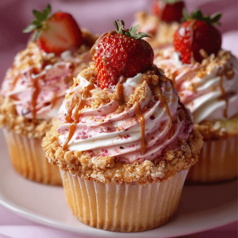 Strawberry Crunch Cupcakes